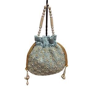 Polti Bag! Gorgeous Handmade Embellished Silk Drawstring Bag!